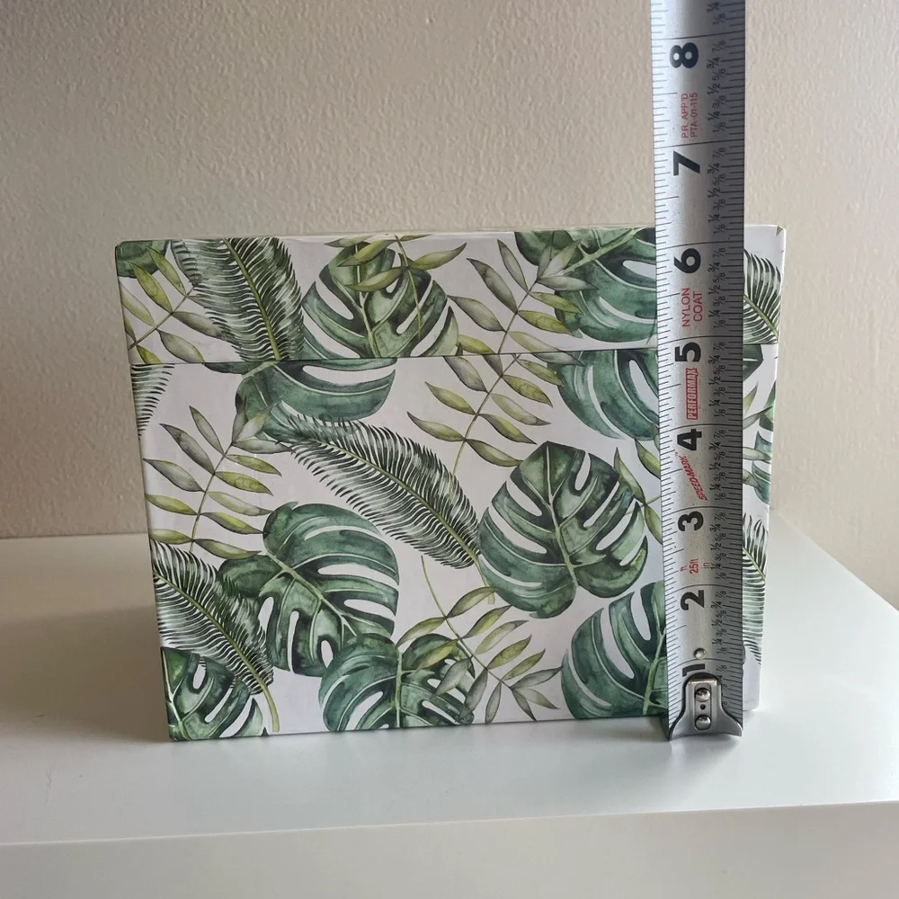 Tropical Leaf Print Storage Box
